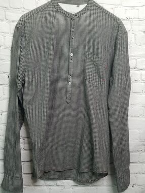 COTE'LAC men shirt size MEDIUM w/Nehru collar EUC